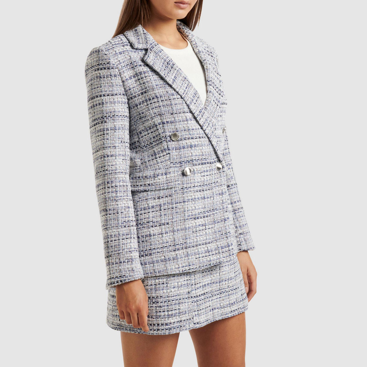 FOREVER NEW Bree Double Breasted Boucle Blazer