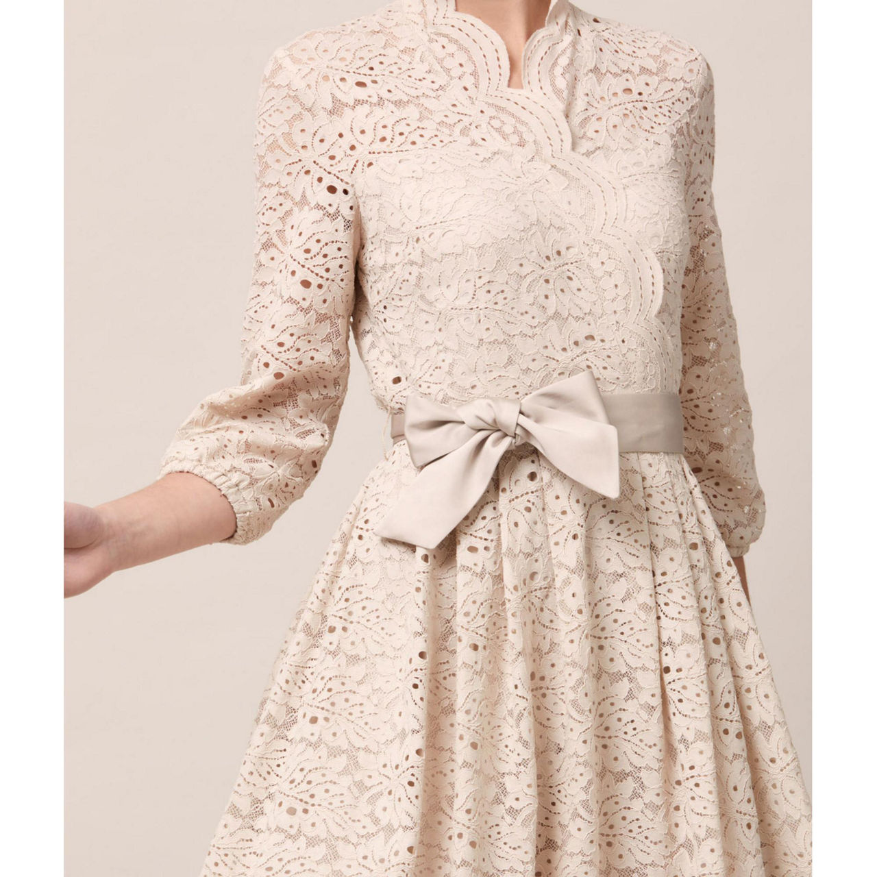 Sandra Oyster Lace Dress