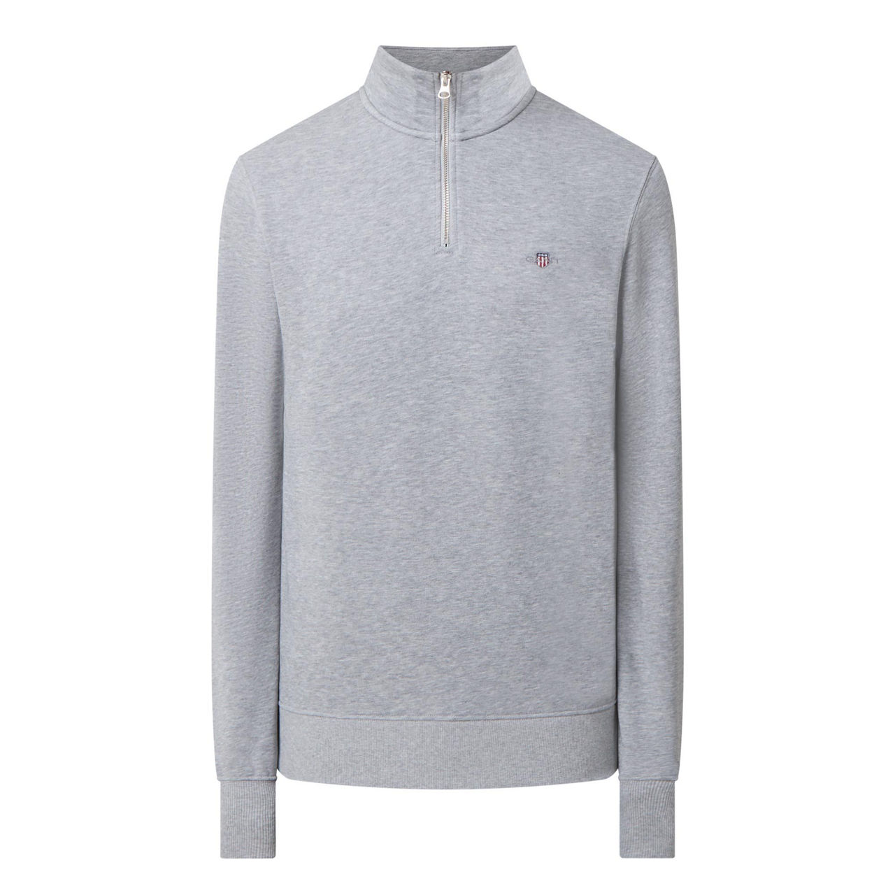 Textured Cotton Half-Zip Sweater by Gant Online, THE ICONIC