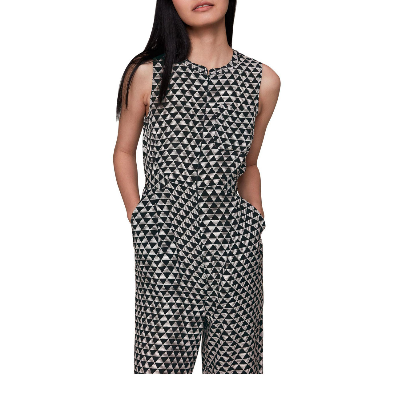WHISTLES Triangle Checkerboard Jumpsuit