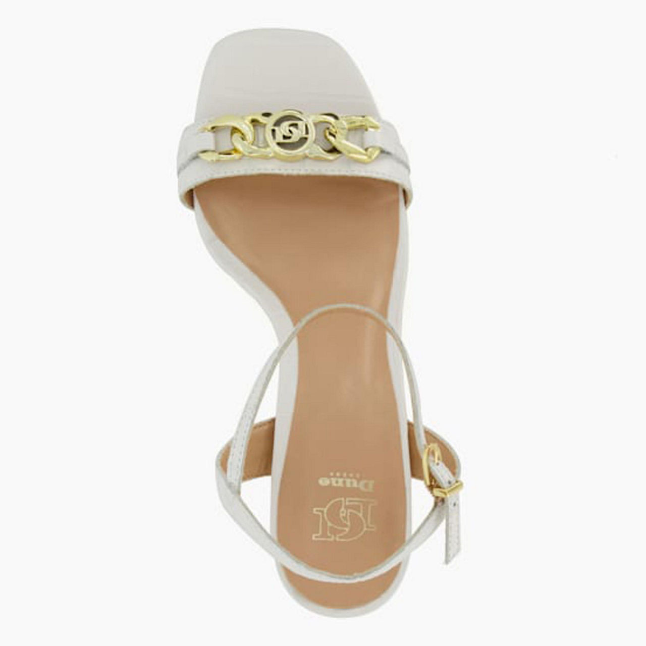 Buckle Trim Block Heel Sandals