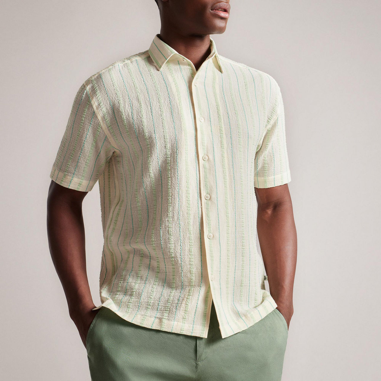 Ted Baker Hillma Seersucker Striped Shirt