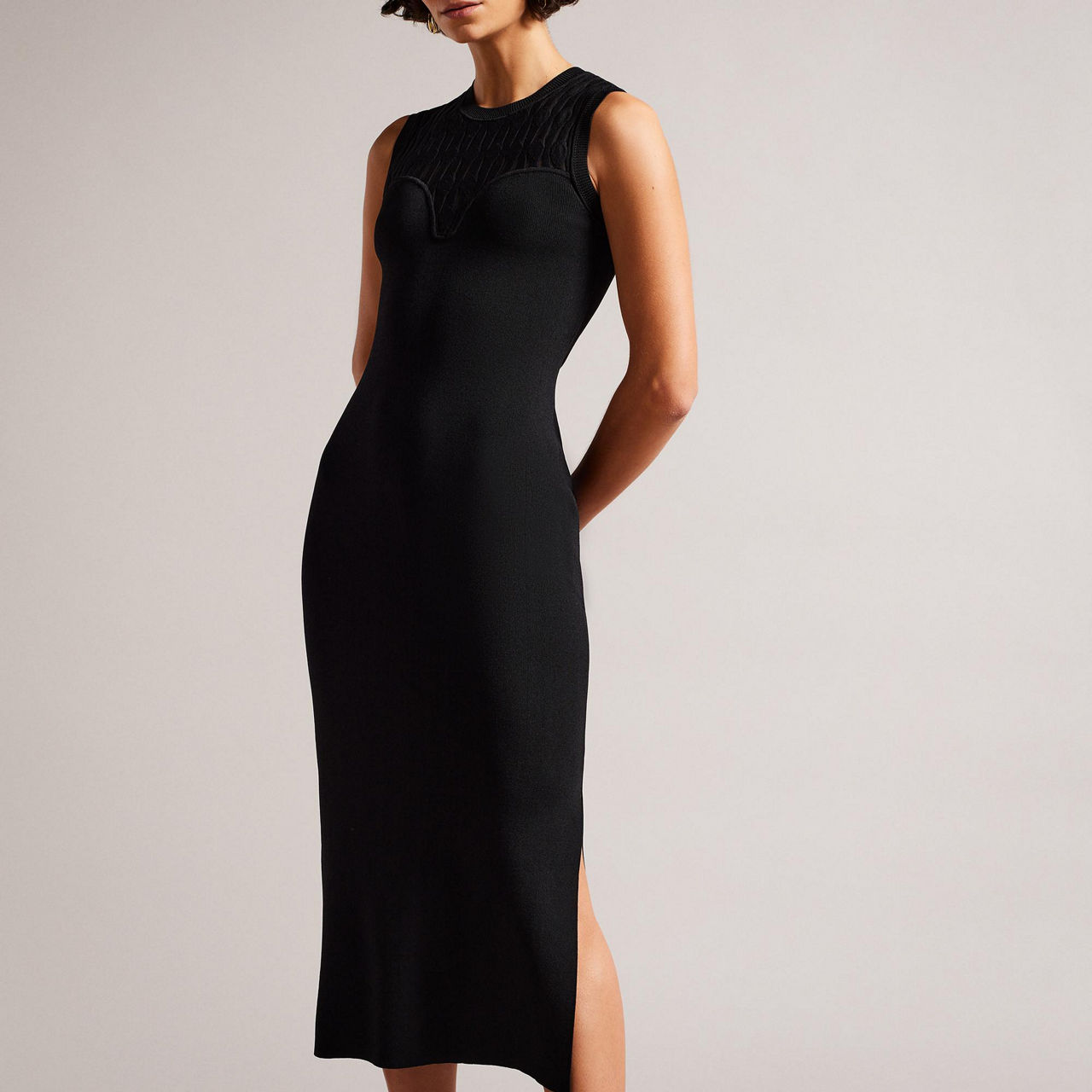 TED BAKER Polyan Stitch Detailed Bodycon Dress