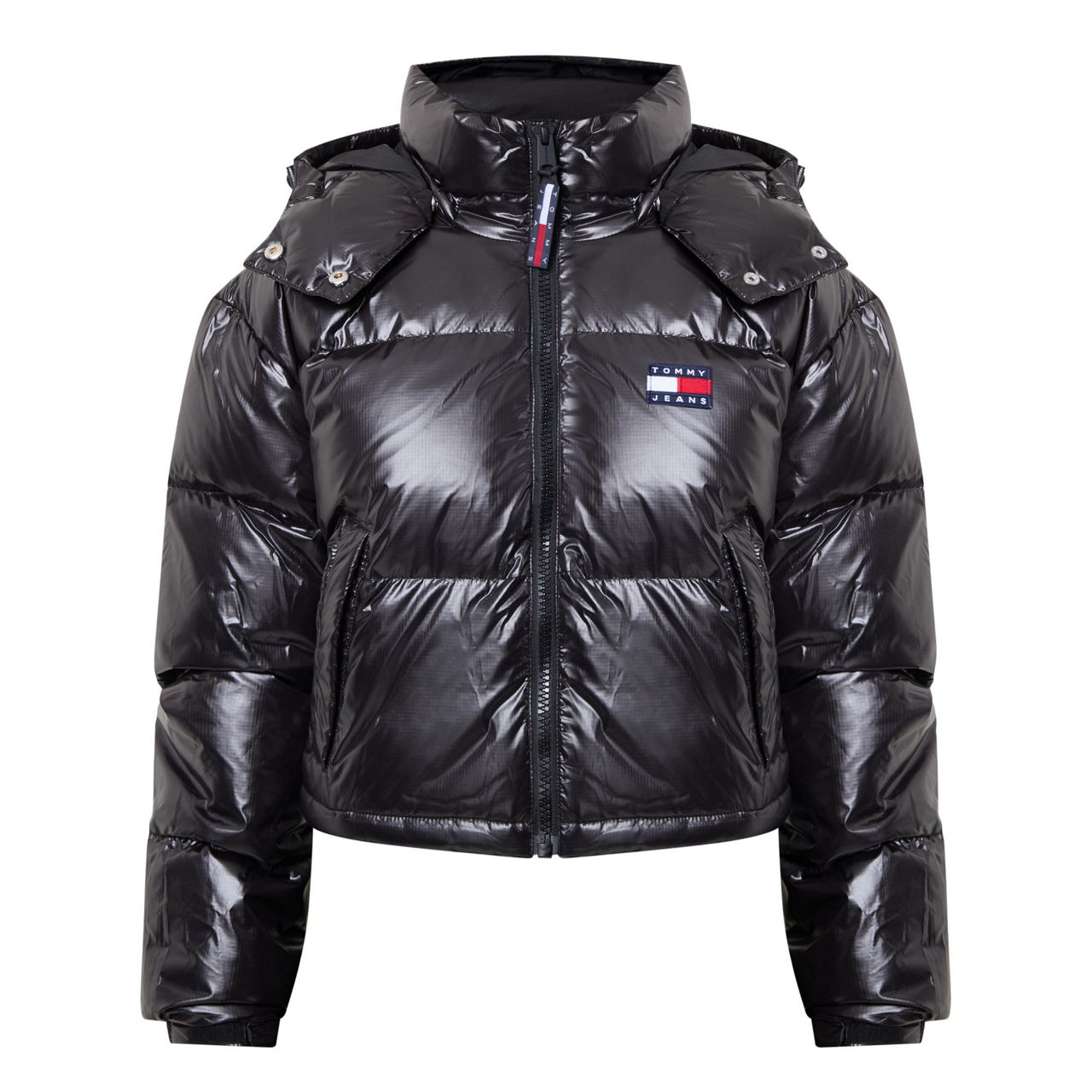 Alaska Glossy Cropped Puffer Jacket, Tommy Hilfiger