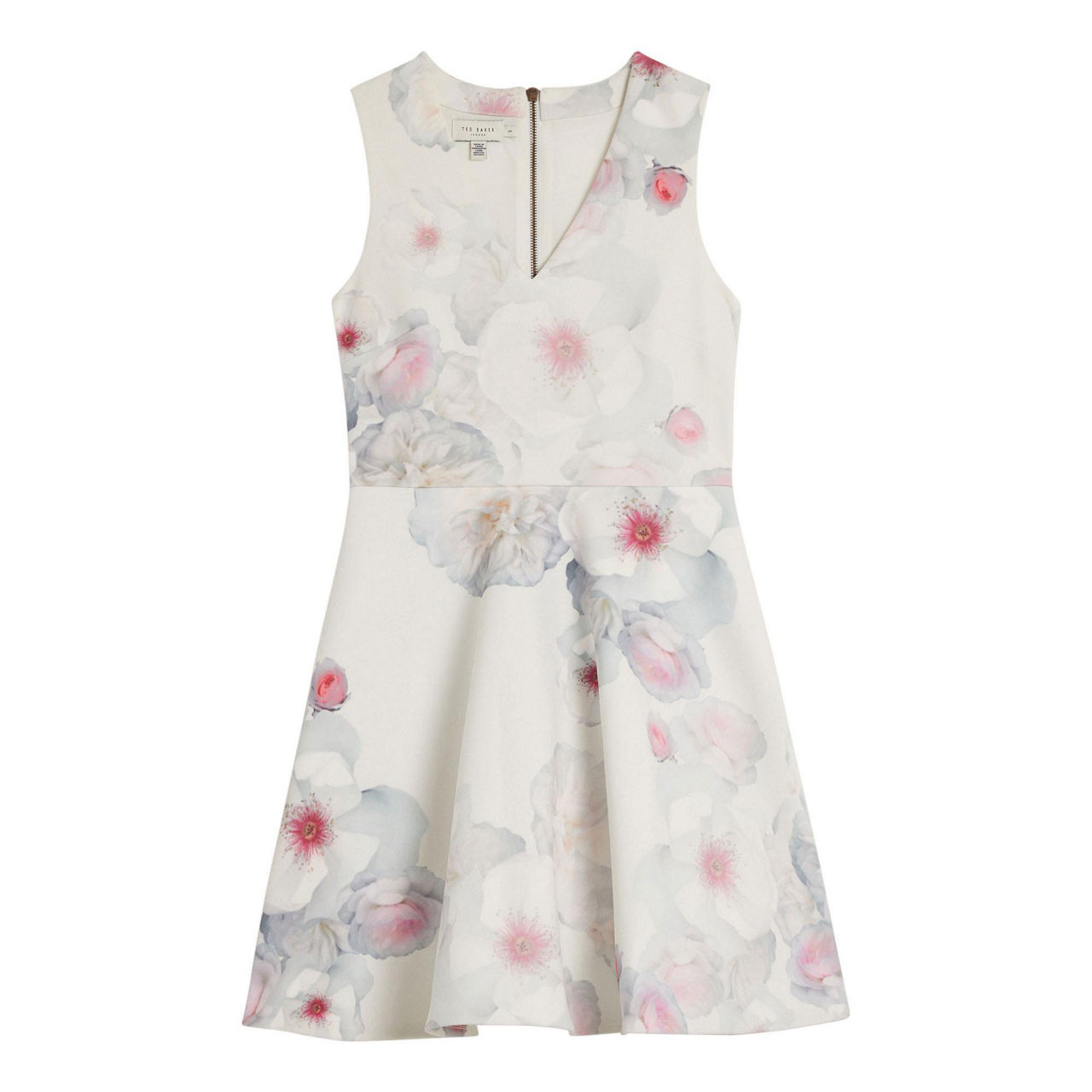 Ted baker v hot sale neck embroidered skater dress