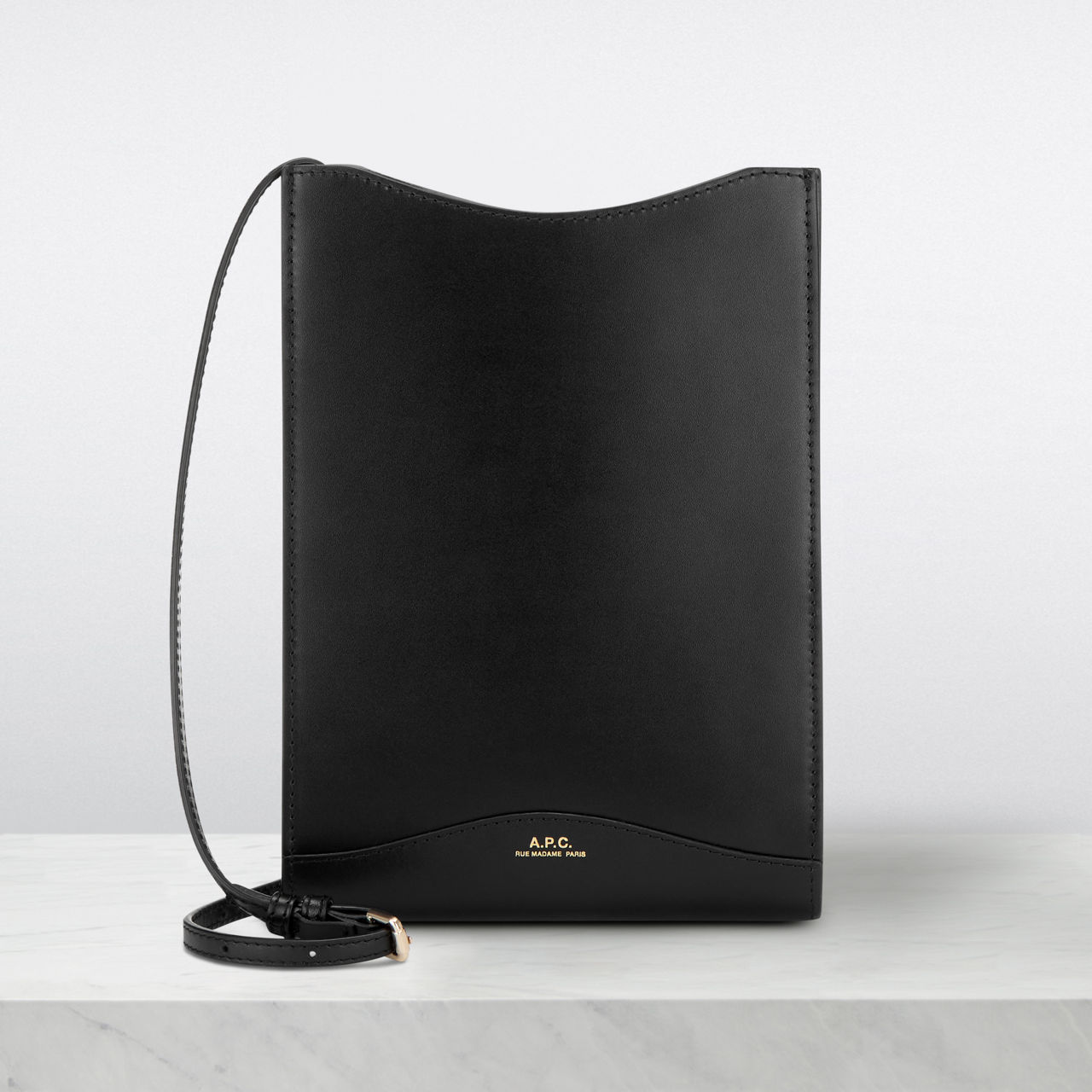 A.P.C. Jamie Neck Large Pouch Bag Black