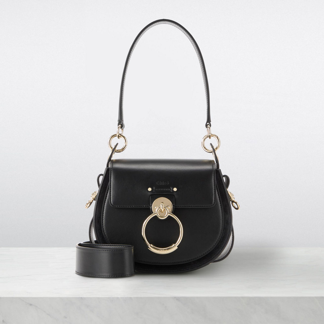 CHLOE Tess Leather Saddle Bag