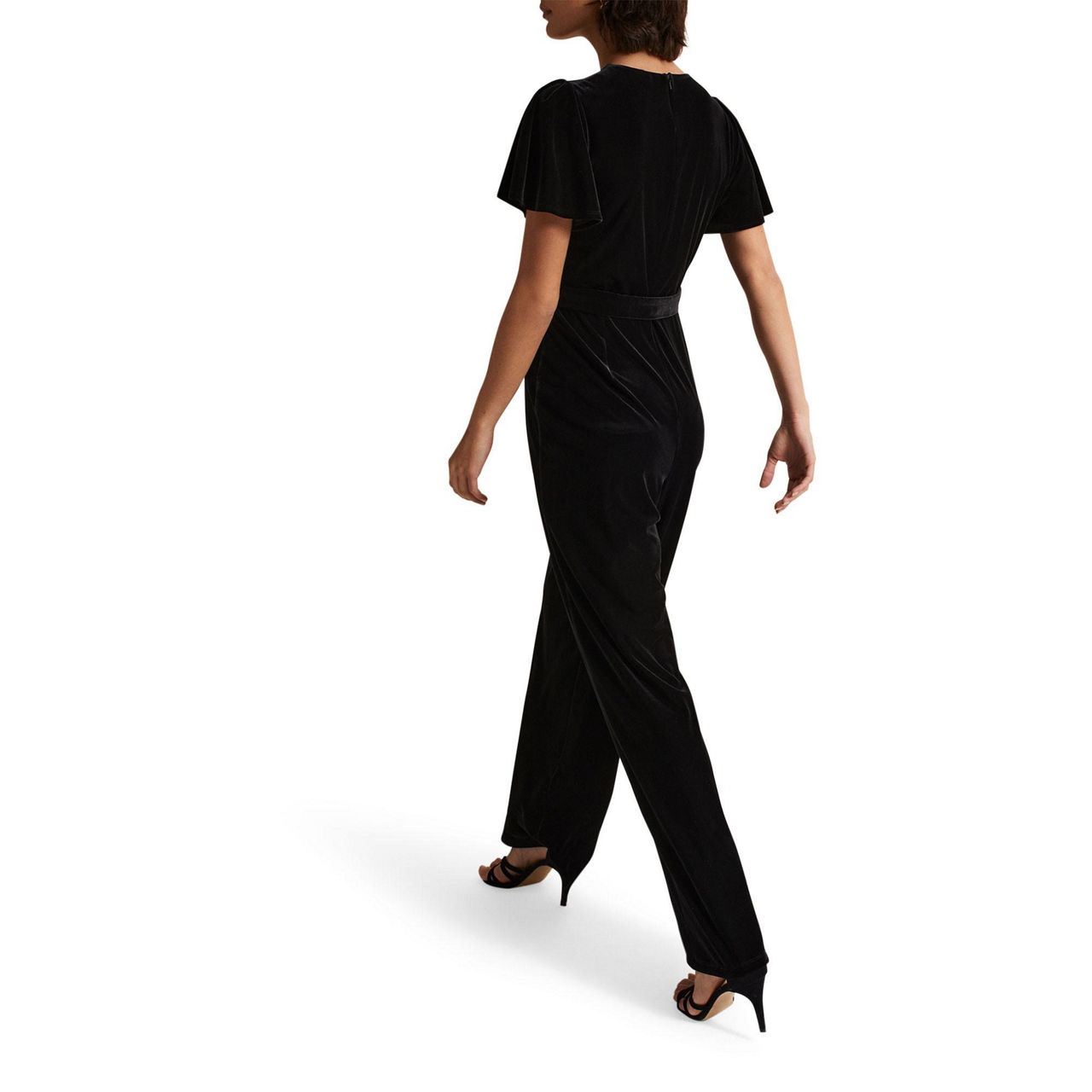 HOLLY PLEATED PRINT JUMPSUIT IN ORANGE main image 0