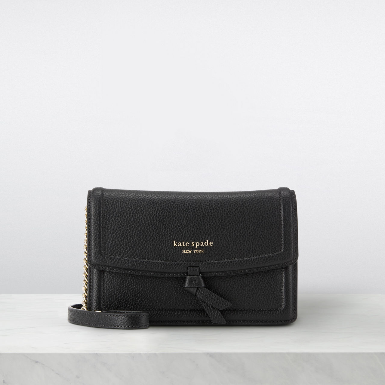 Kate spade black purse with chain sale