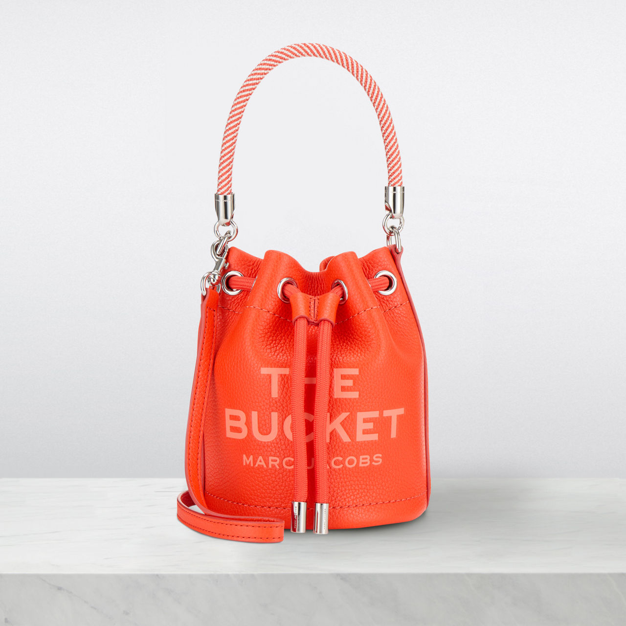 Orange bucket bag sale