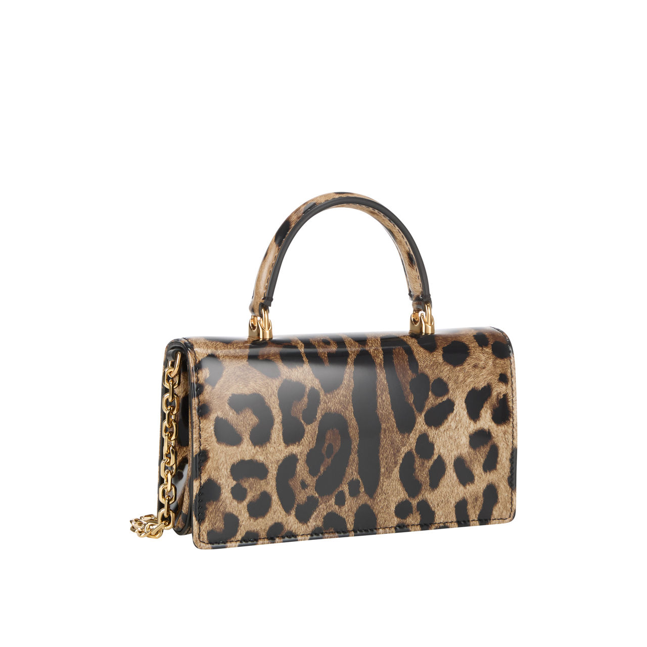 DOLCE & GABBANA DG Girls Leopard-Print Chain Shoulder Bag