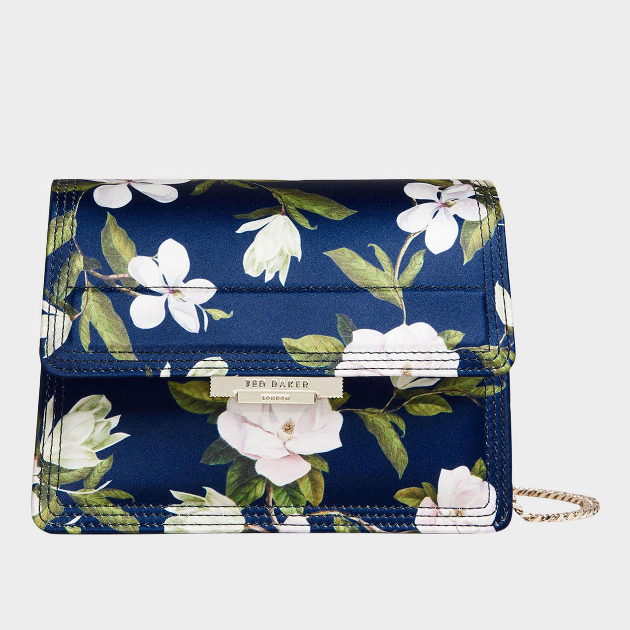 Ted Baker Floral Printed Clutch With Chain Strap