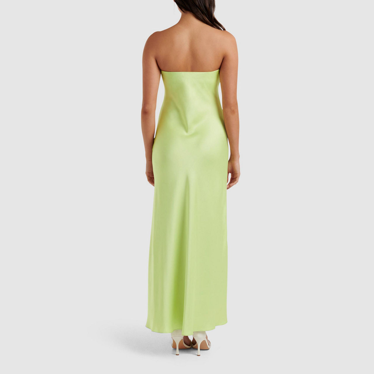 Avery Satin Strapless Dress