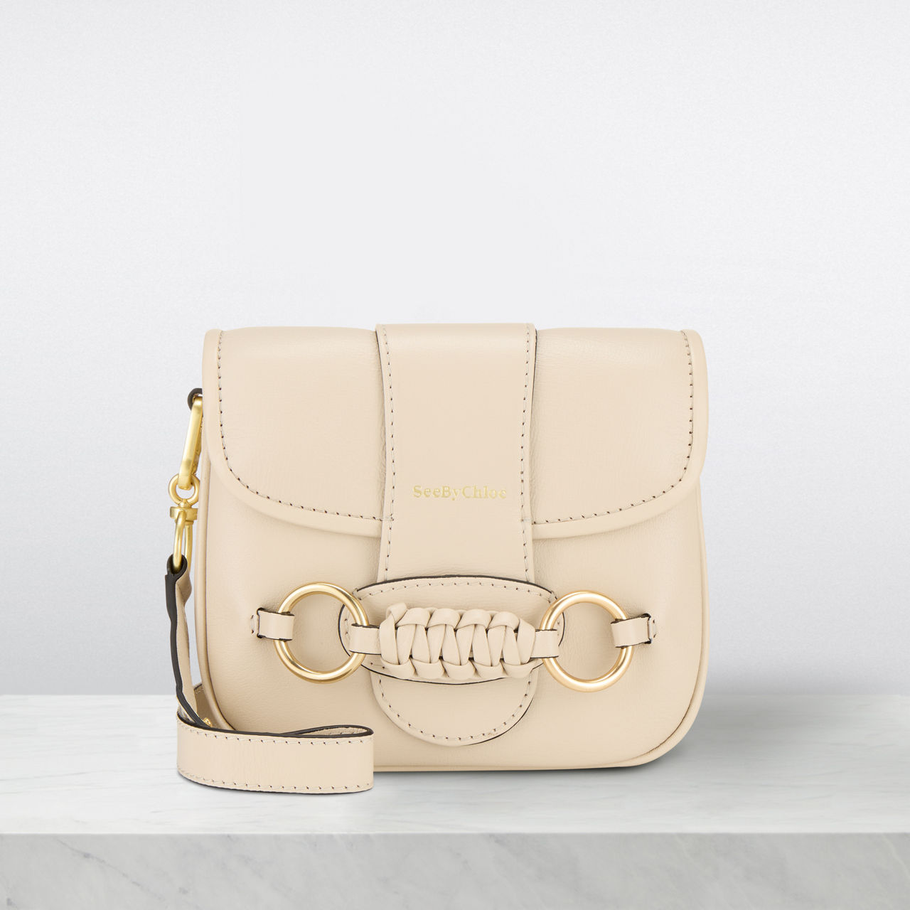 SEE BY CHLOE Saddie Satchel Beige