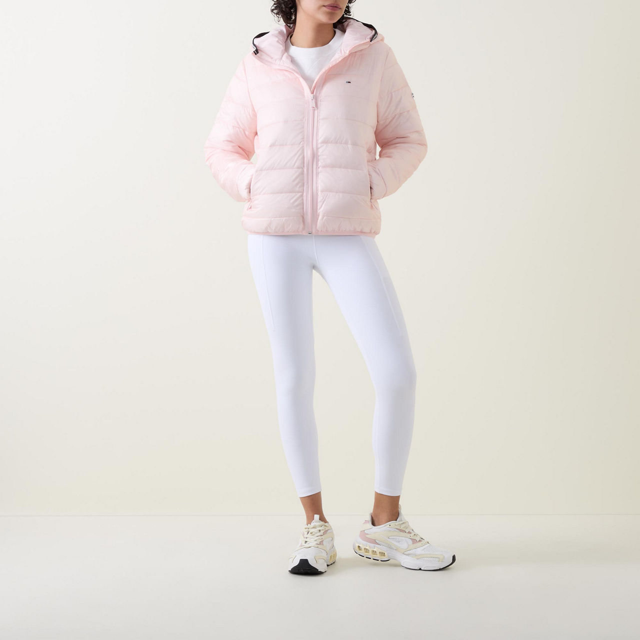 TOMMY JEANS Quilted Zip Through Hooded Jacket