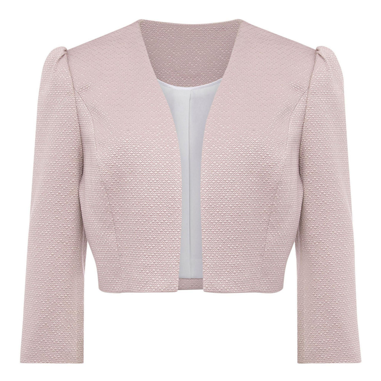 PHASE EIGHT Cecelia Puff Sleeve Jacket Latte