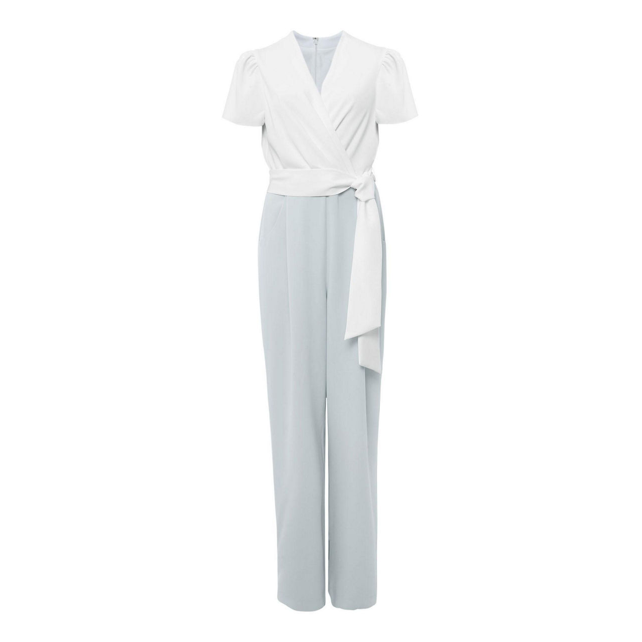 Petite Kallie V Neck Frill Jumpsuit