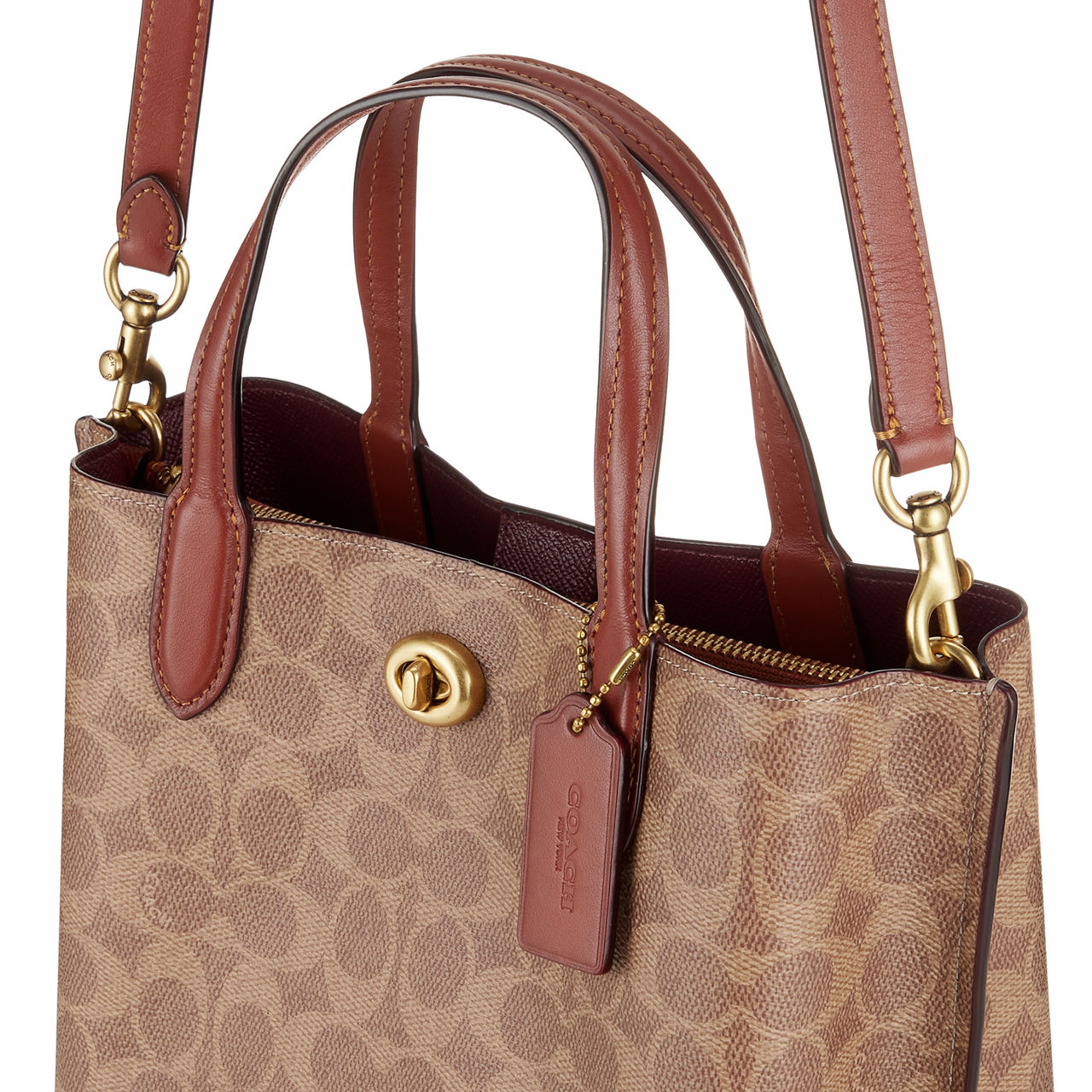 Coach Willow 24 Logo Tote 7550