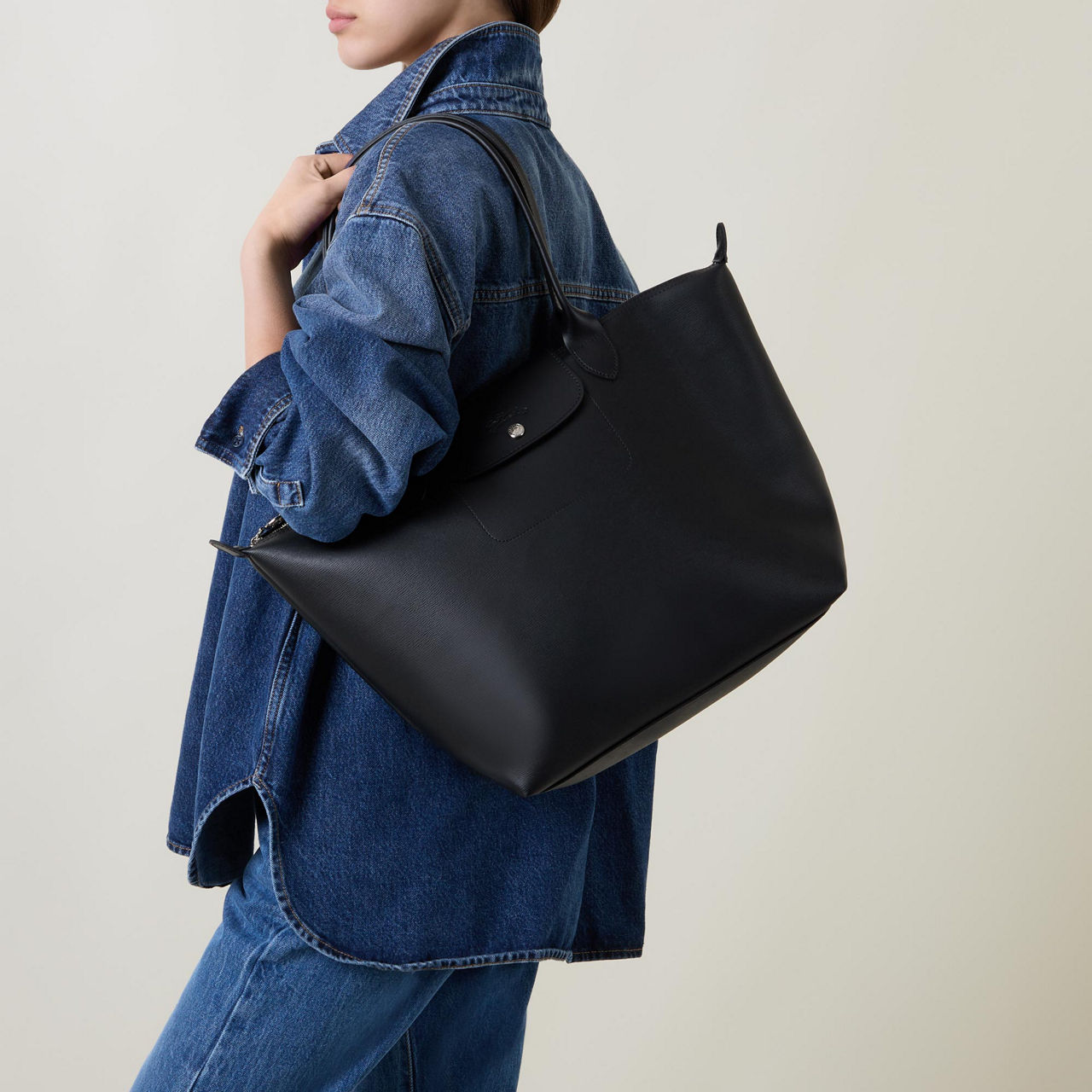 Lunachamp - Large Le Pliage Tote, Brick