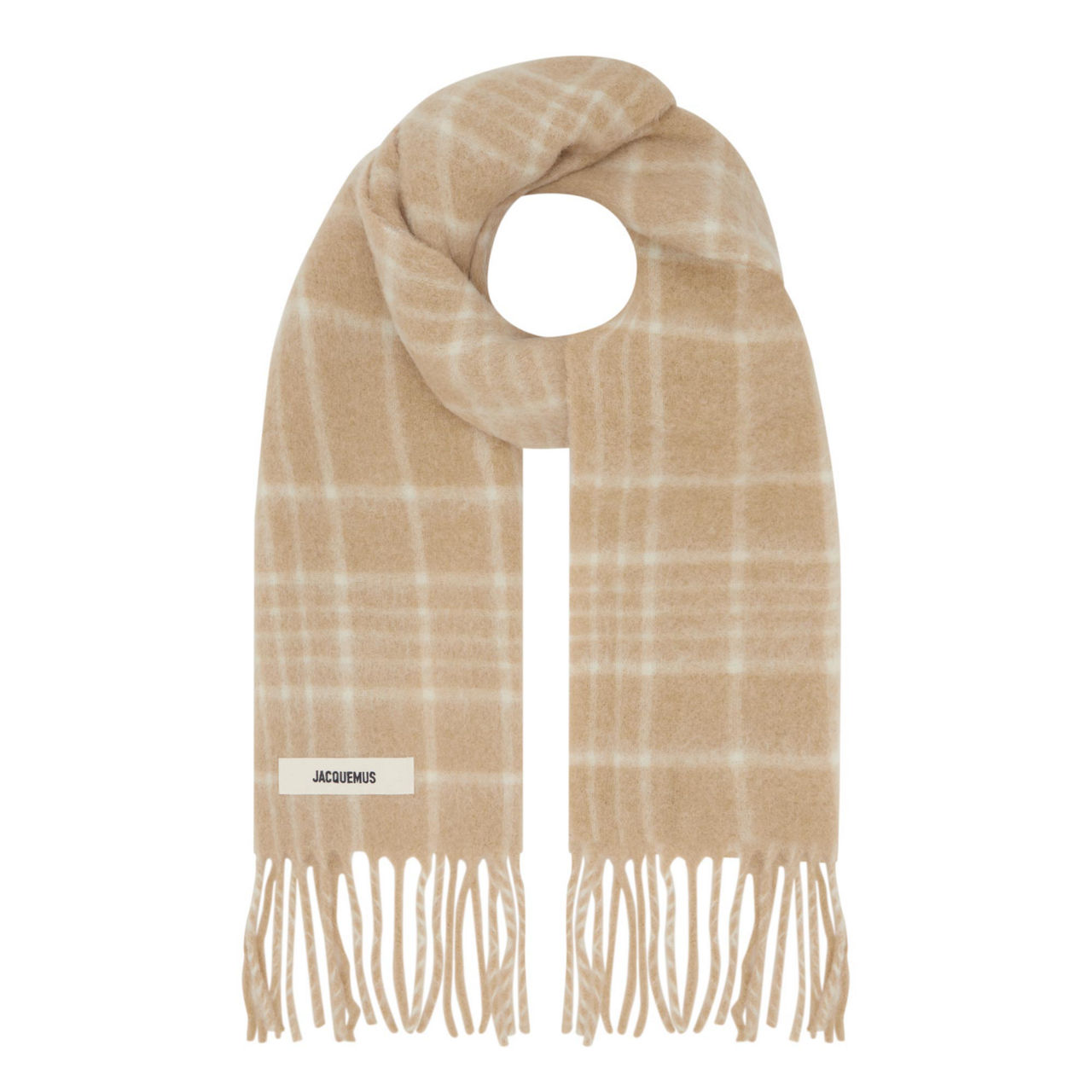 JACQUEMUS Wool Blend Check Scarf