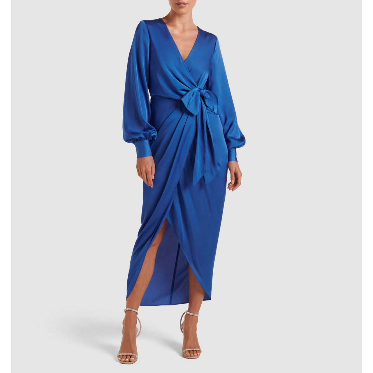 FOREVER NEW Mirella Wrap Satin Dress