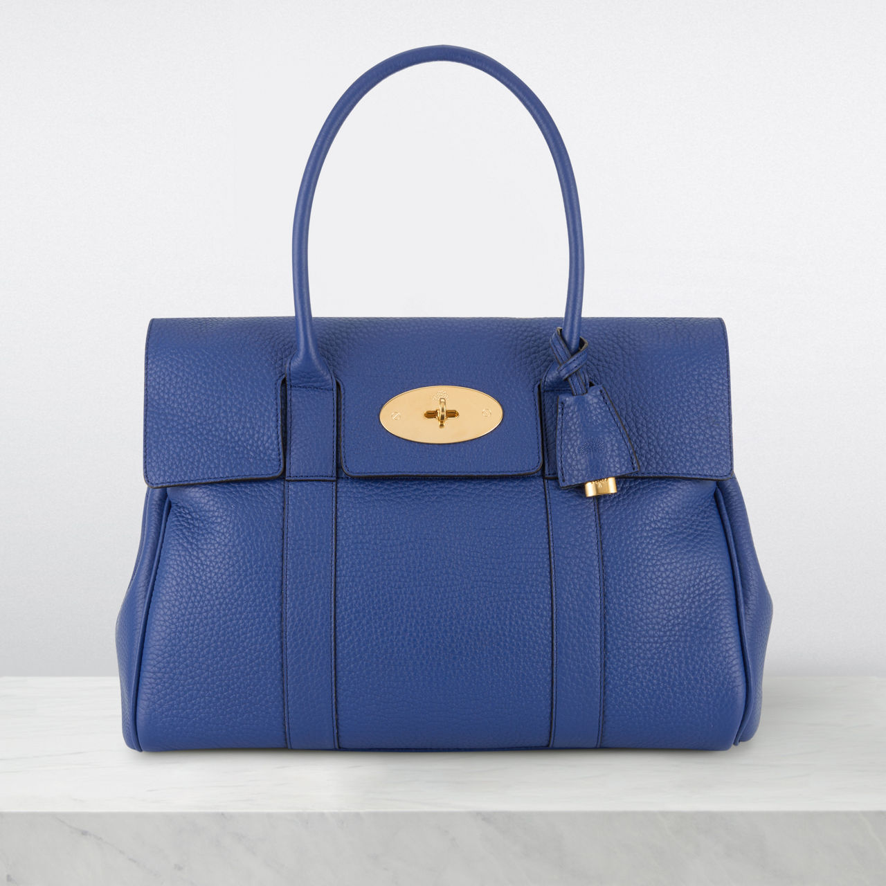 MULBERRY The Sustainable Edit Bayswater Leather Shoulder Bag Pigment Blue