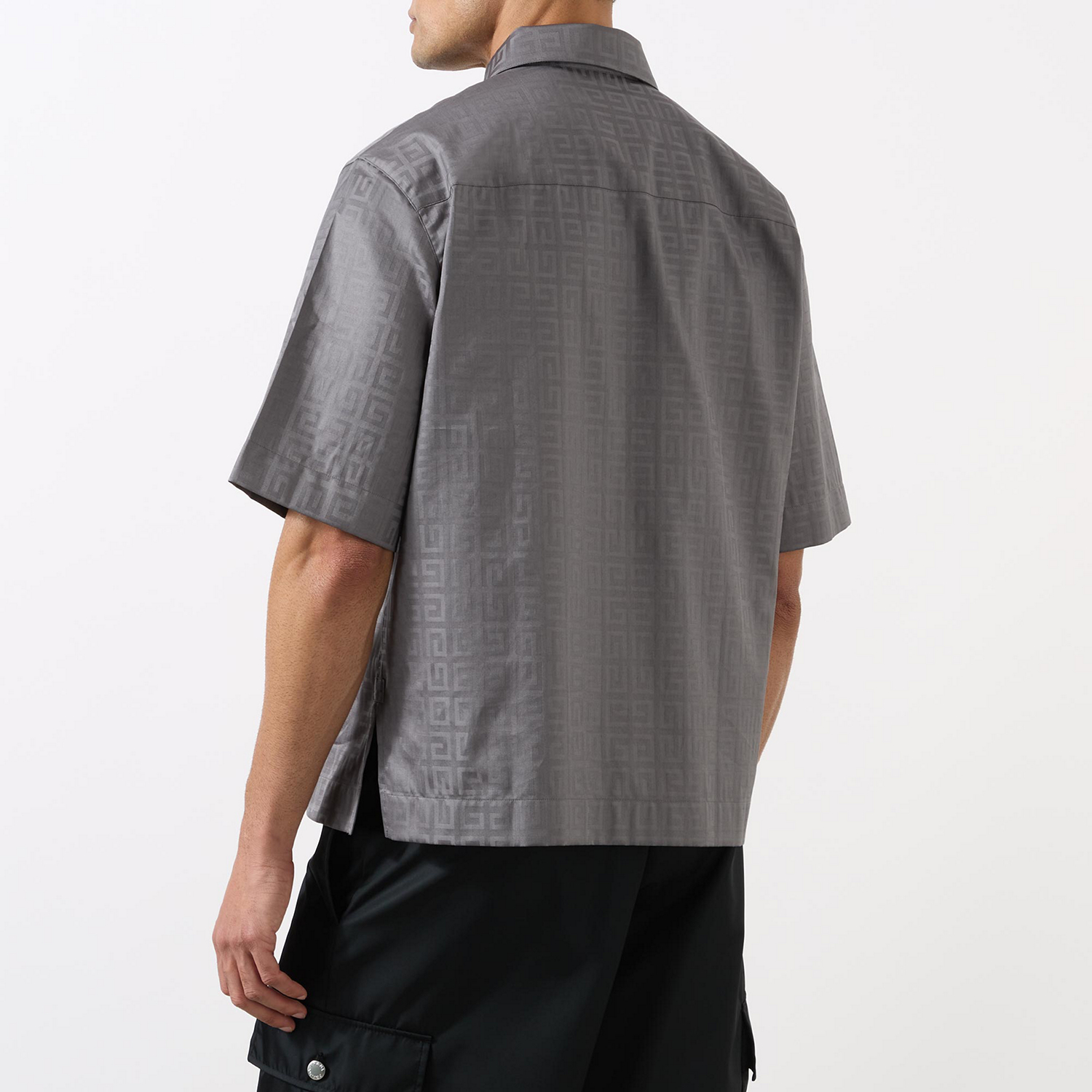 Boxy Fit Short-Sleeve Zip-Through Shirt