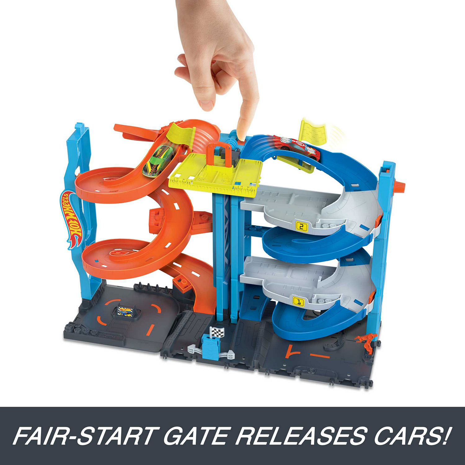 Hot Wheels City Transforming Race Tower Two-Piece Set