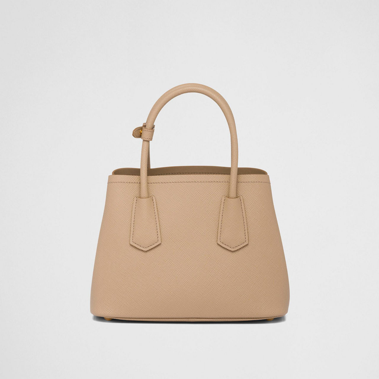 PRADA Double Mini Saffiano Leather Bag Sand Beige