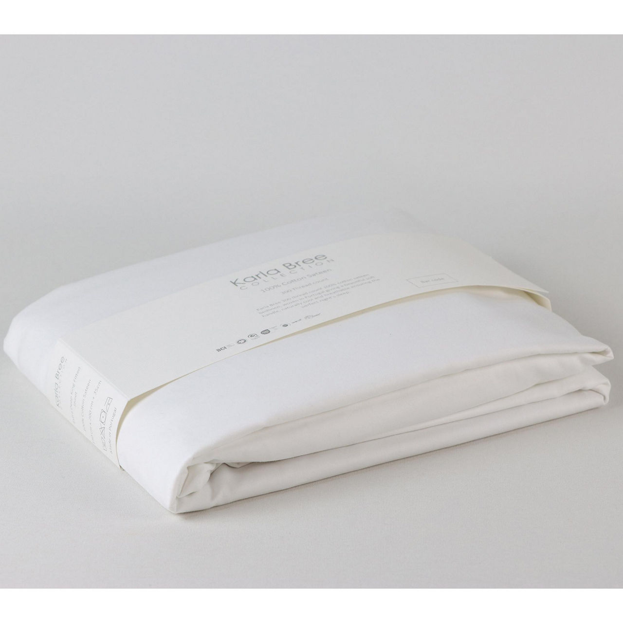 300 Thread Count Cotton Sateen Fitted Sheet White