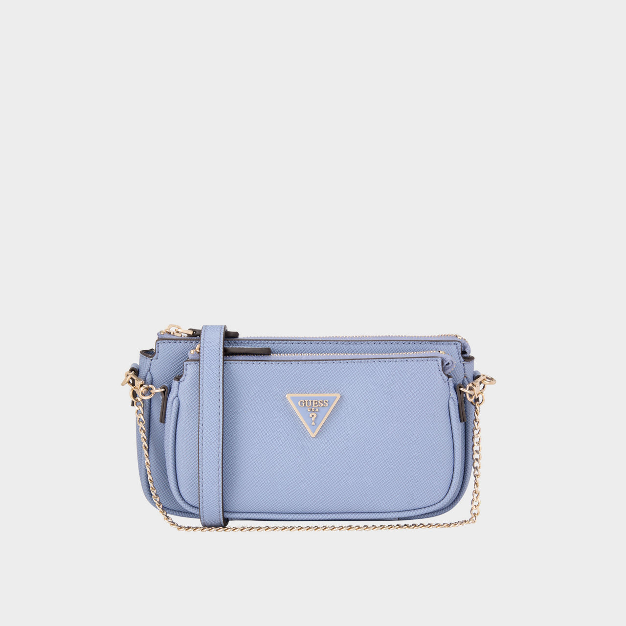 GUESS Noelle Double Pouch Crossbody Bag Blue