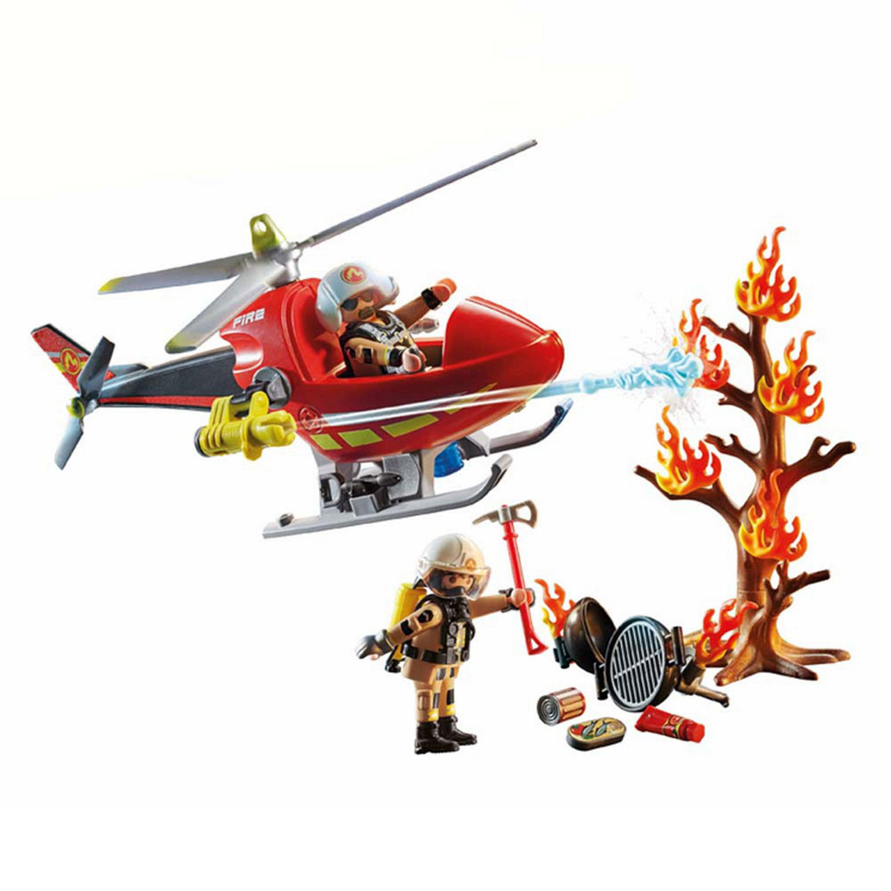 PLAYMOBIL Fire Rescue Helicopter Playset