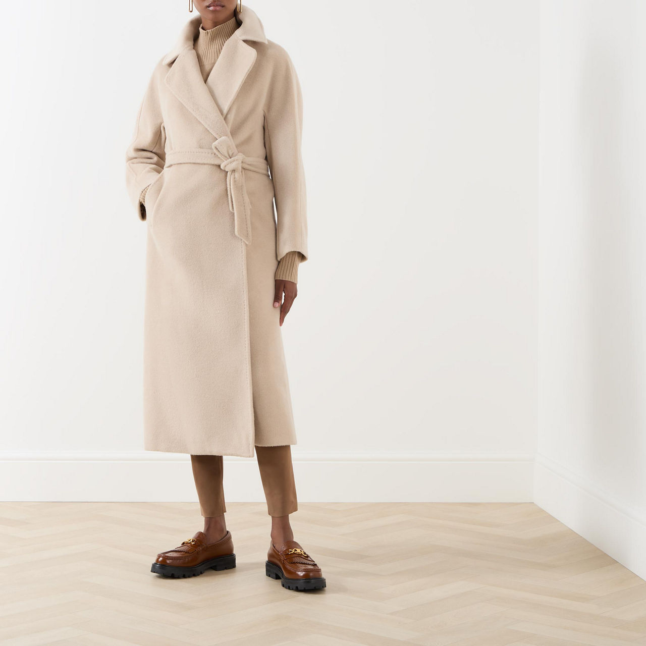 Womens Weekend Max Mara beige Tempera Wrap Coat