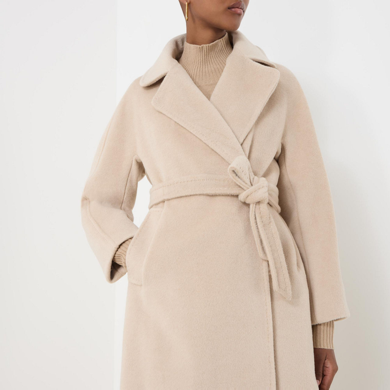 Womens Weekend Max Mara beige Tempera Wrap Coat