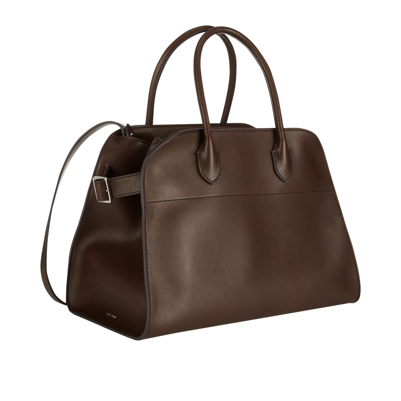 THE ROW Soft Margaux 12 Tote Bag Dark Brown