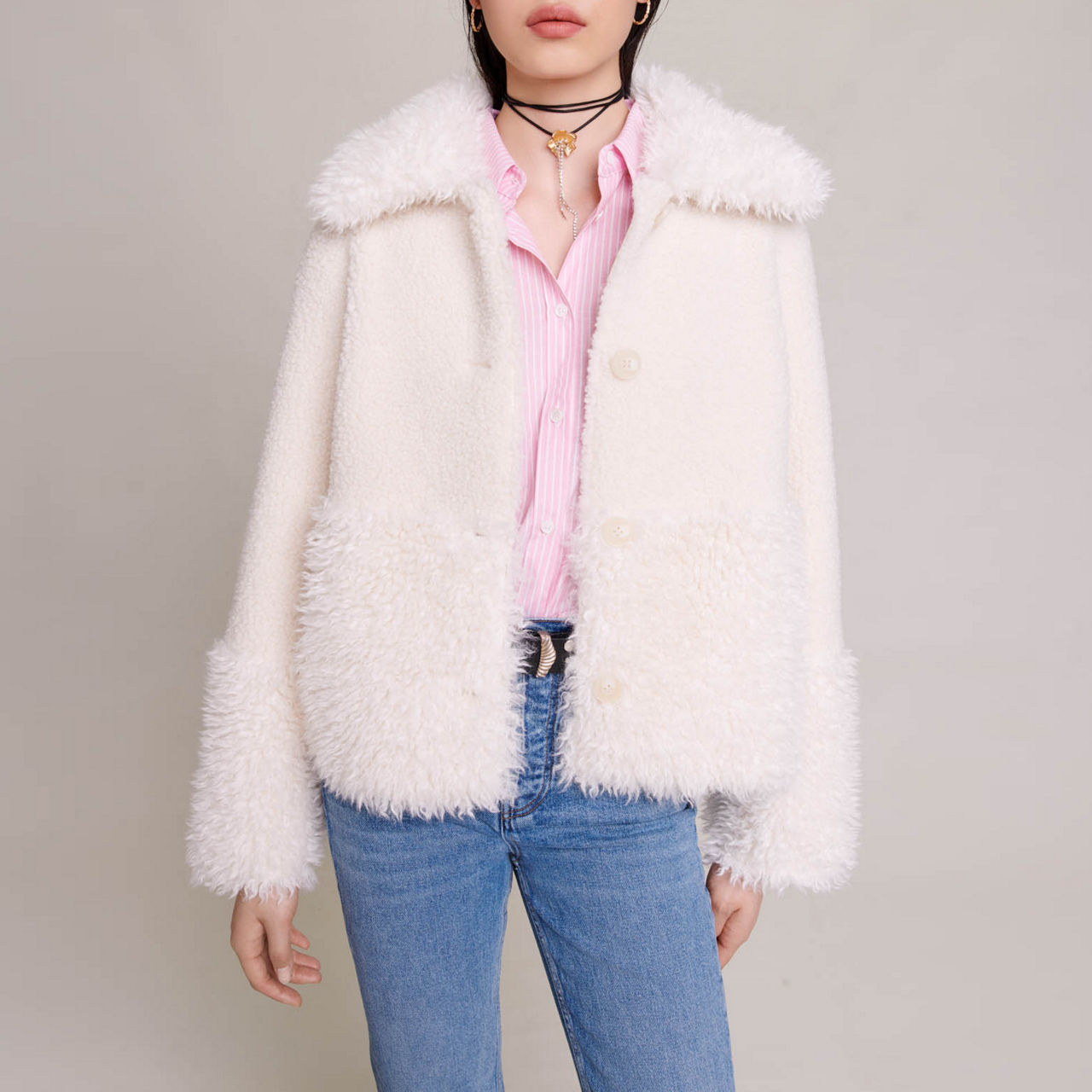 Maje faux fur jacket best sale