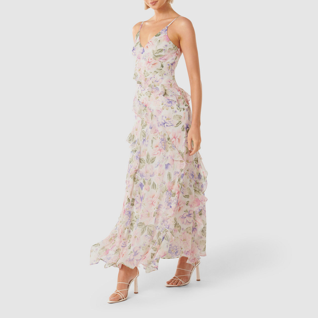FOREVER NEW Poppy Floral Ruffle Maxi Dress