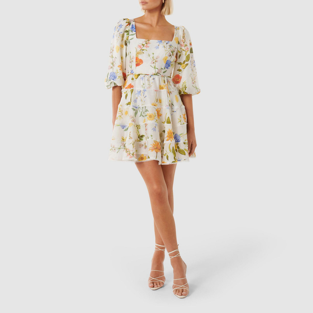FOREVER NEW Esmie Tiered Floral Skater Dress