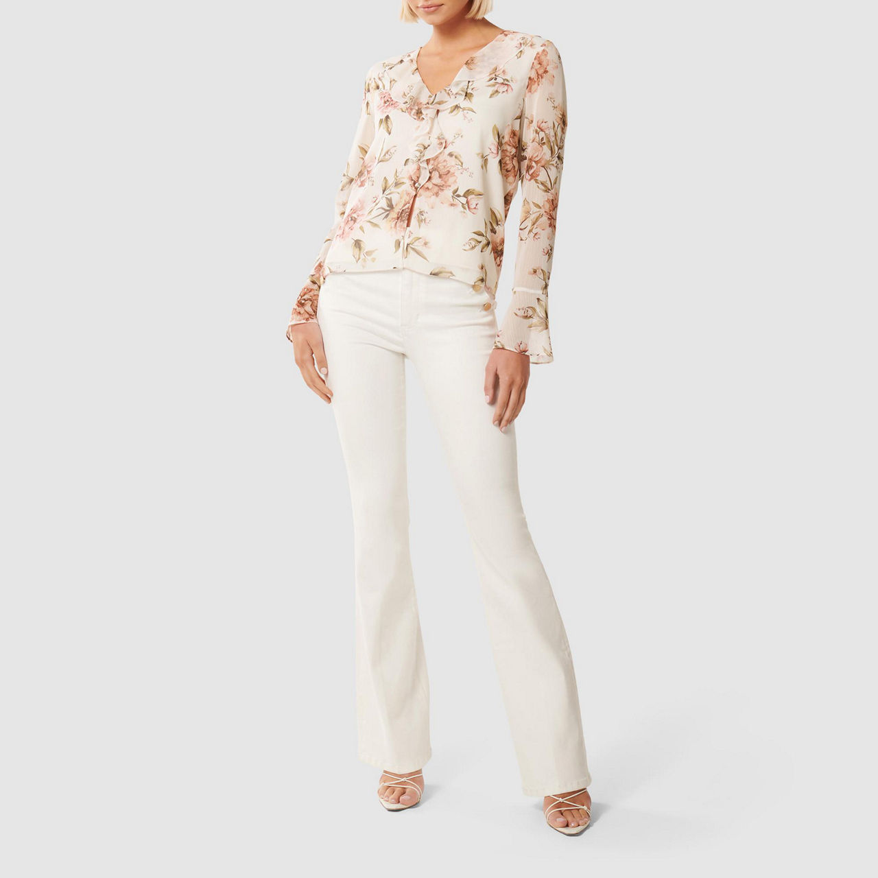 FOREVER NEW Ida Floral Printed Ruffle Blouse