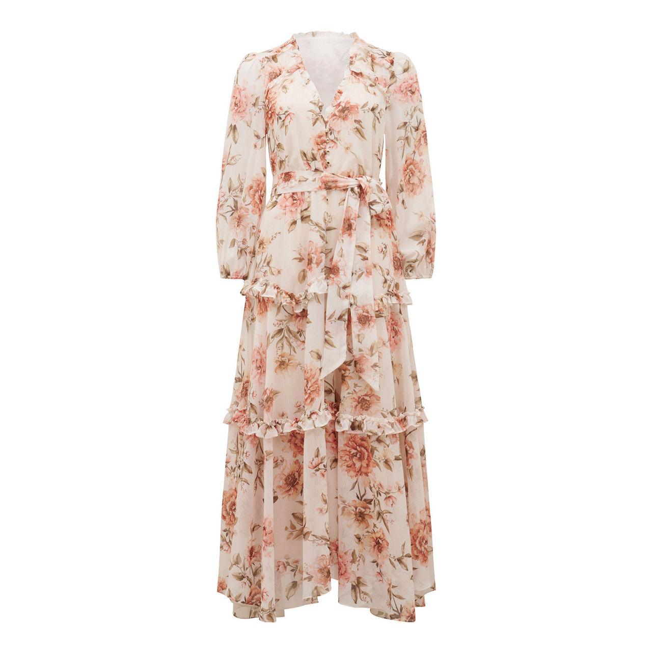 FOREVER NEW Abbie Ruffle Floral Printed Maxi Dress