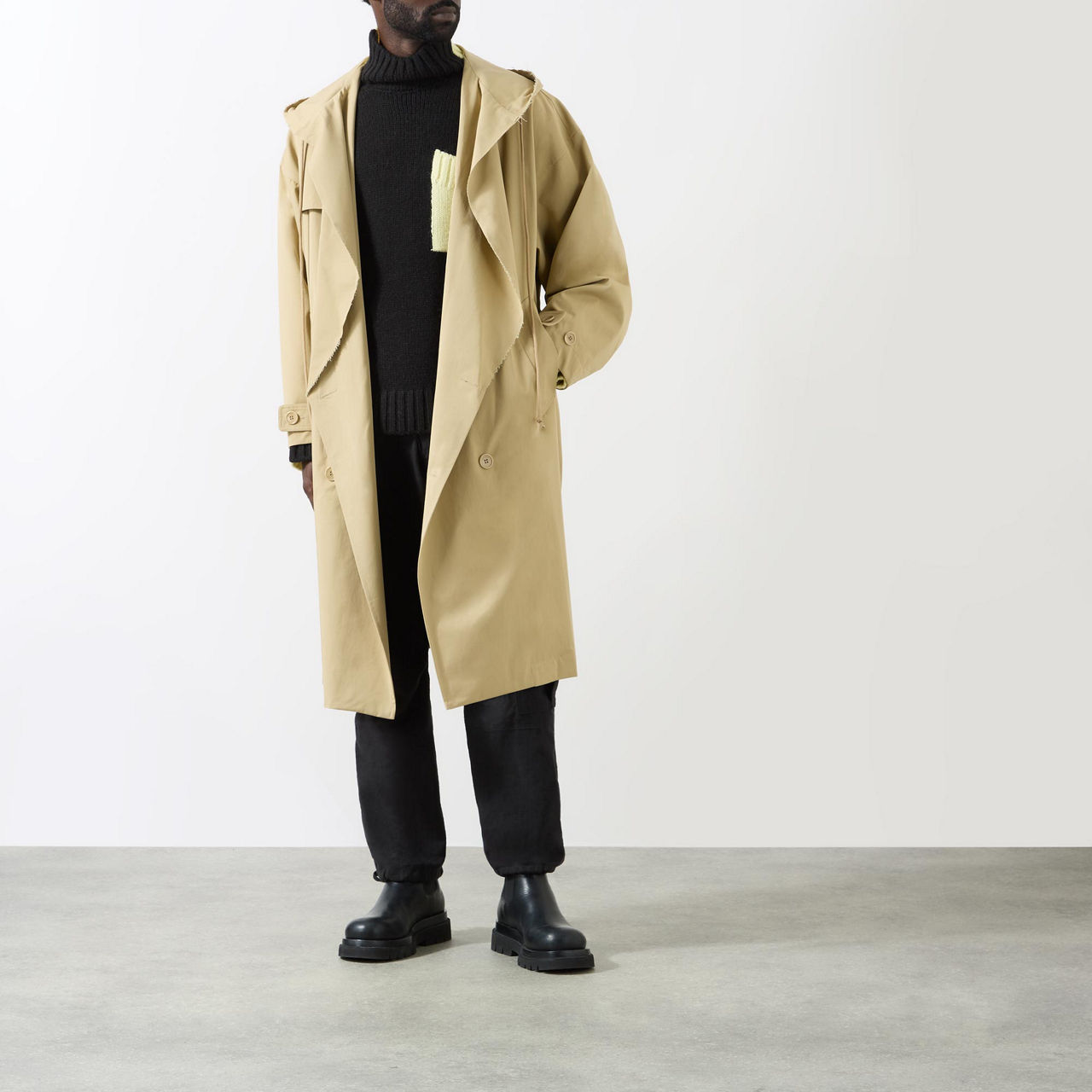 JW ANDERSON Hooded Double-Breasted Trench Coat