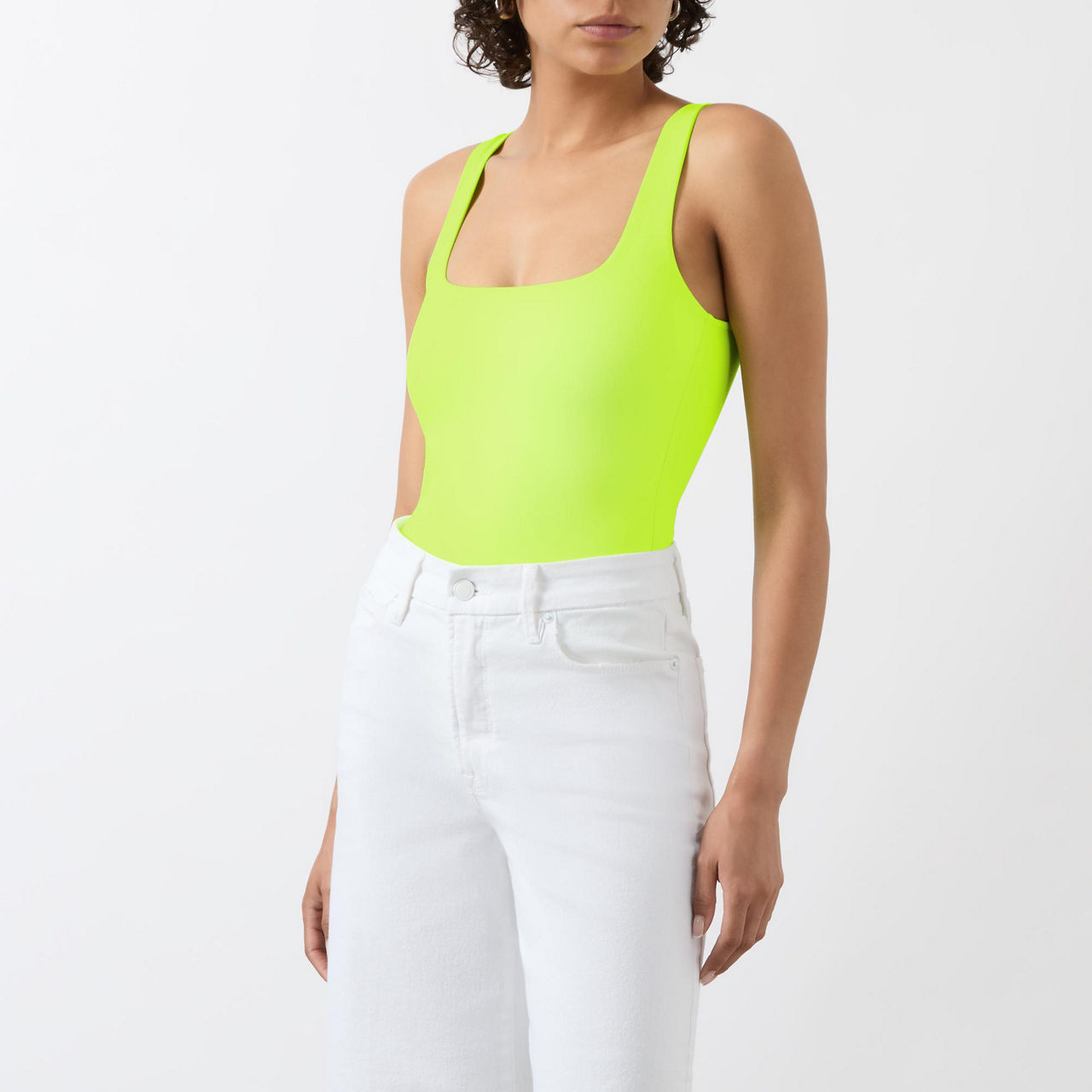 Adult Mesh Yoke Tank Bodysuit
