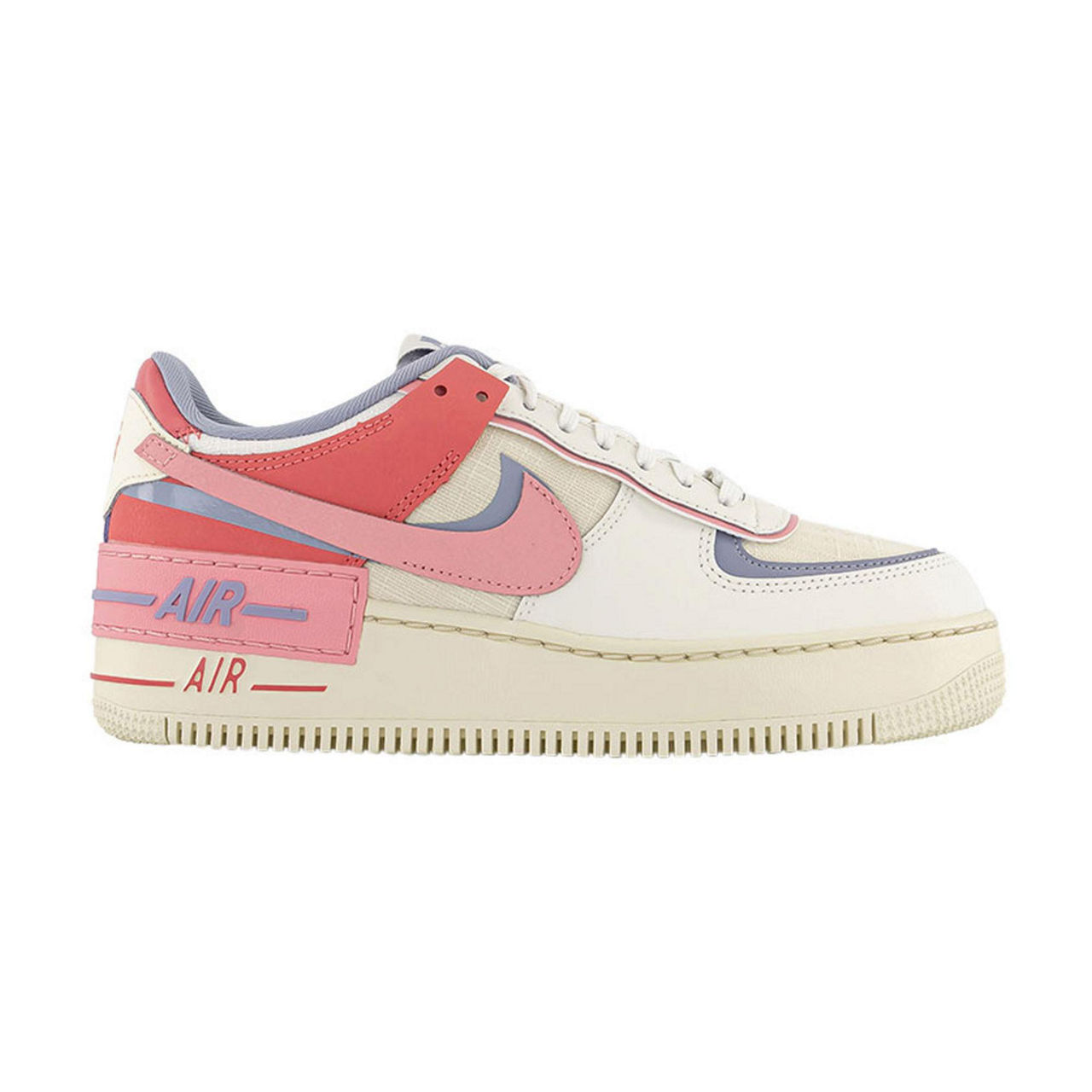 Nike white and pink air force store 1 trainers