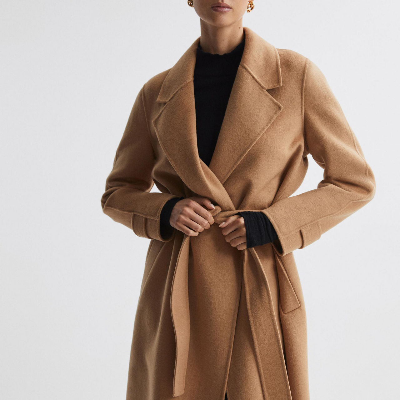 Reiss wrap coat top