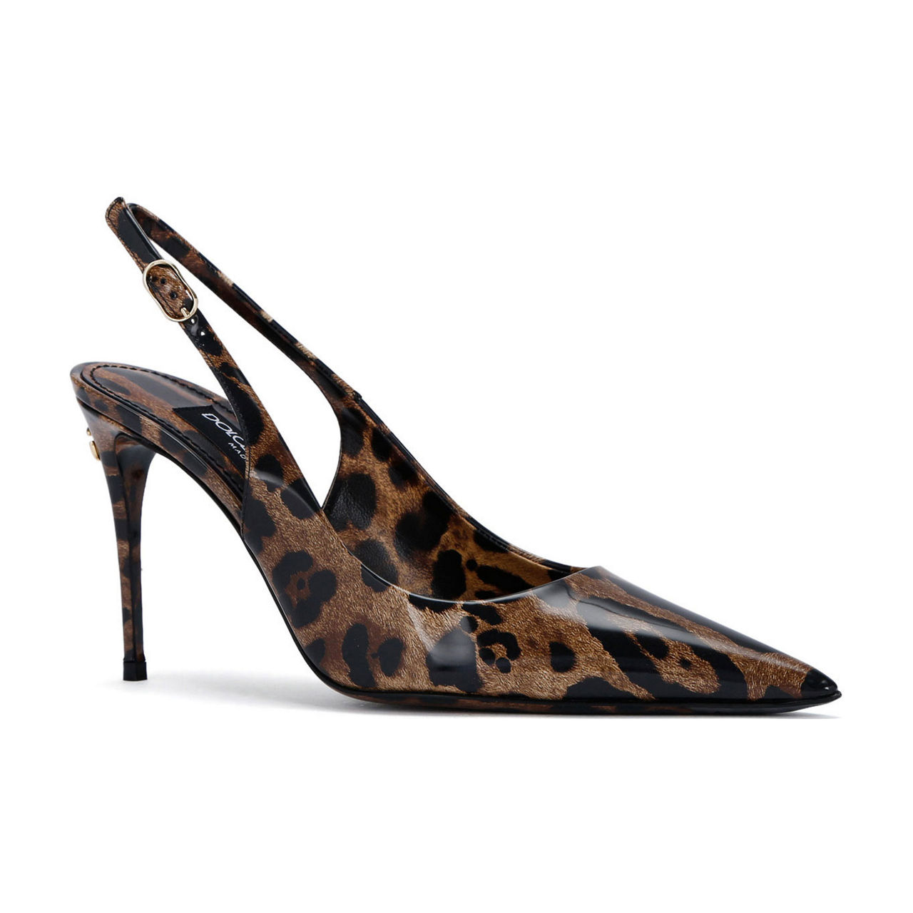 DOLCE GABBANA Kim Leopard Print Slingbacks