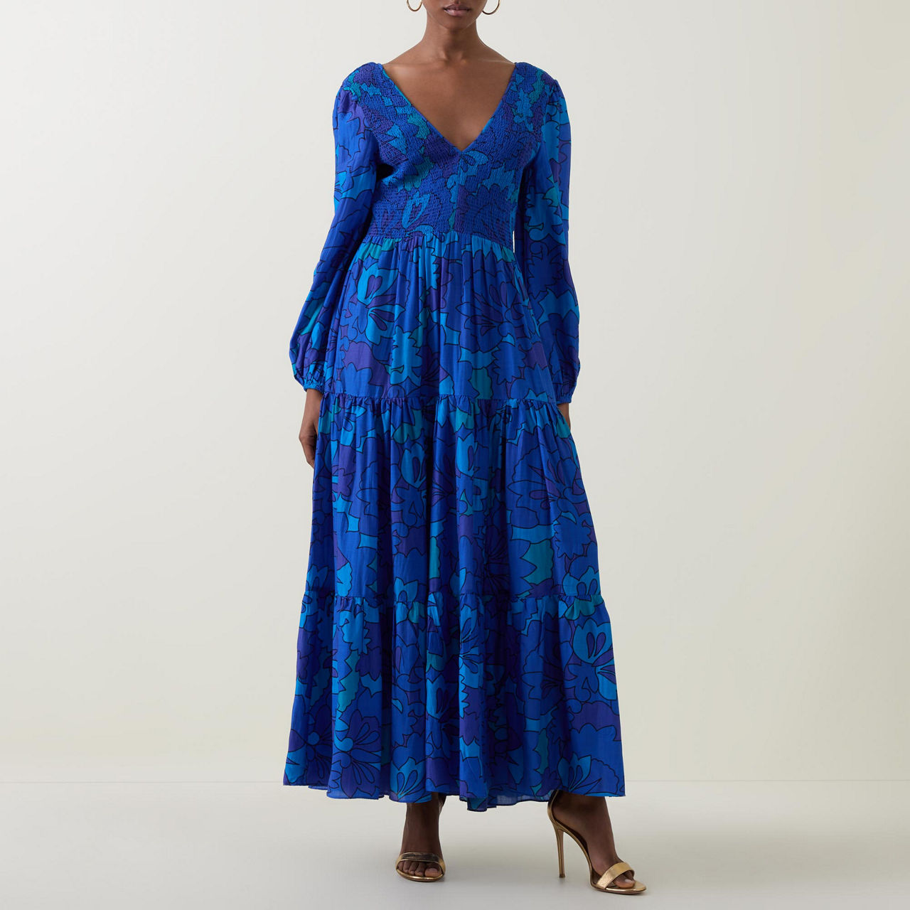 RIXO Brooke Printed Maxi Dress