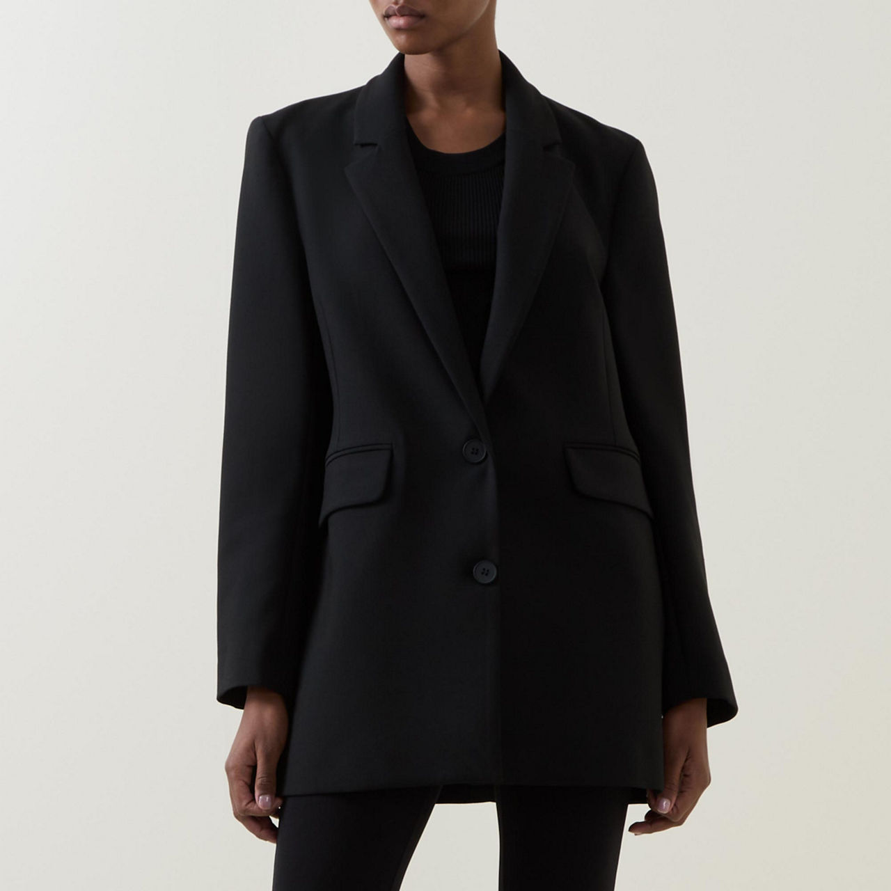 Rita Ls Relaxed Blazer Black