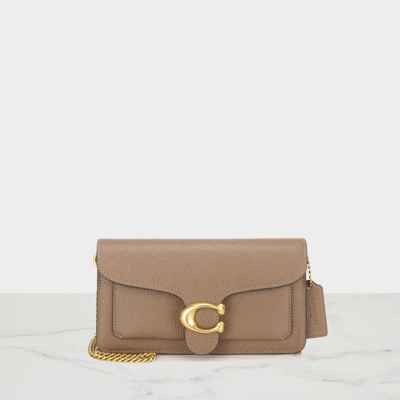 COACH Tabby Chain Strap Crossbody Bag Dark Stone