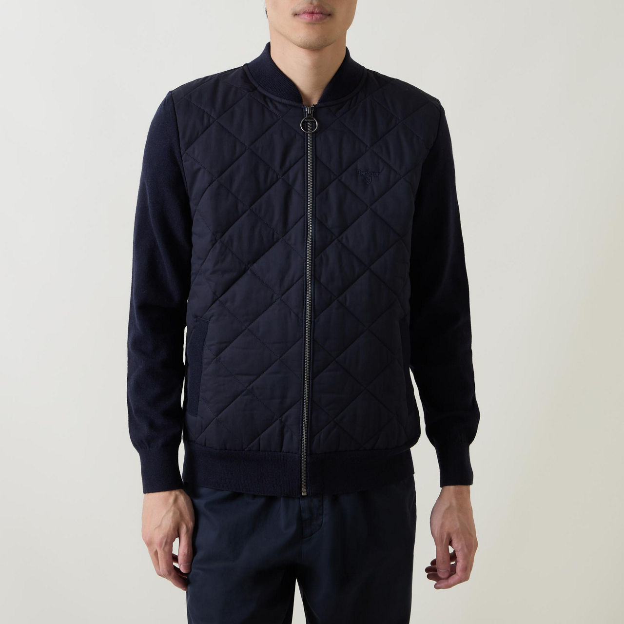 Diamond Quilted Bomber Jacket BJ6976 main image 1