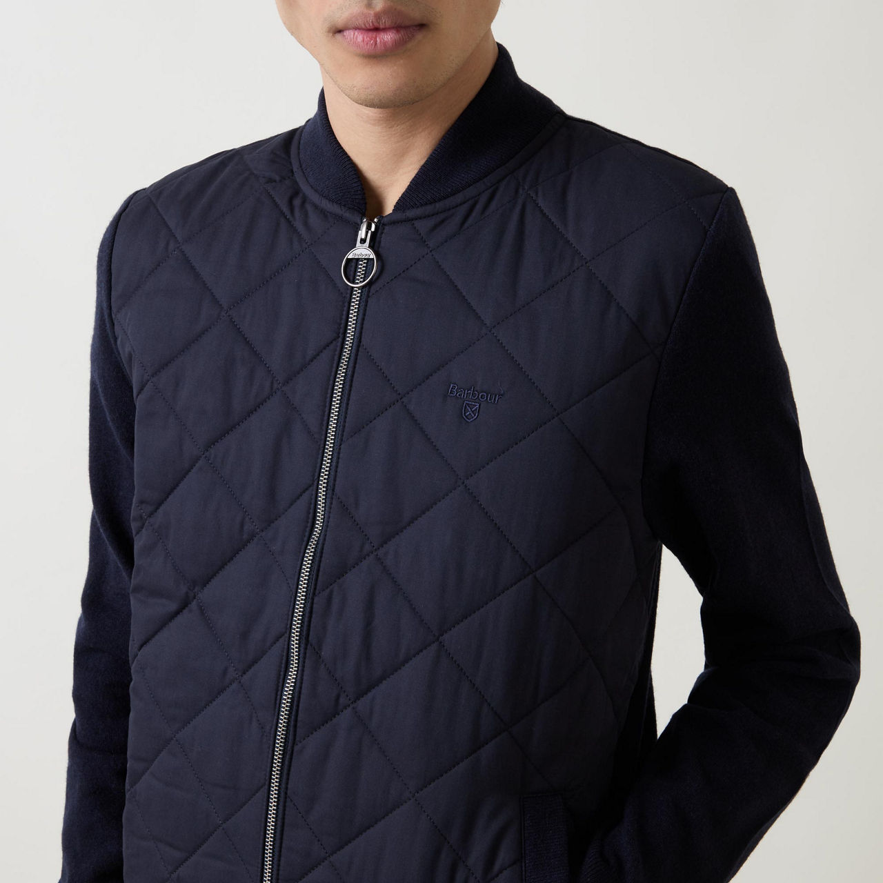 Diamond Quilted Bomber Jacket BJ6976 main image 0